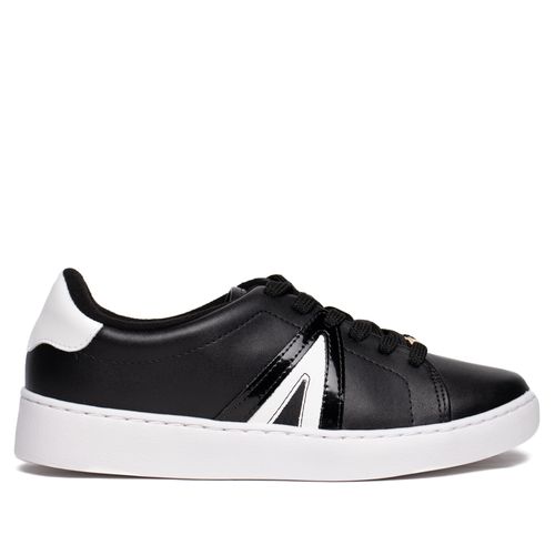 Tênis Feminino Vizzano Recortes Laterais Preto/Branco