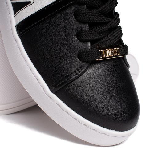 Tênis Feminino Vizzano Recortes Laterais Preto/Branco