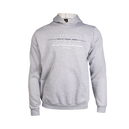 Moletom Masculino Desayner Capuz Estampa Nova York Cinza