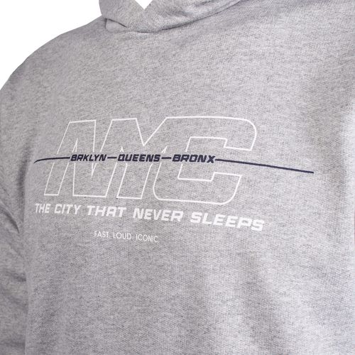 Moletom Masculino Desayner Capuz Estampa Nova York Cinza