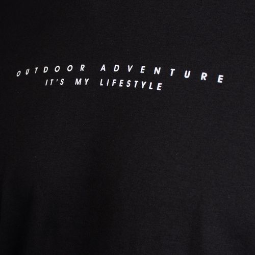 Camiseta Masculina Desayner Manga Longa Algodão Preto