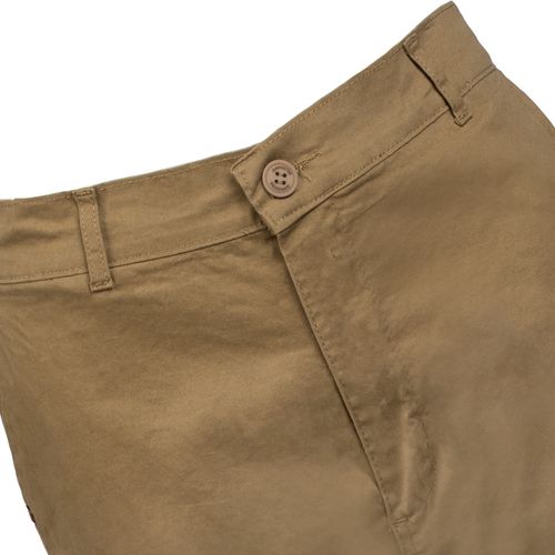 Calça Masculina Gangster Plus Size Sarja Reta Caqui