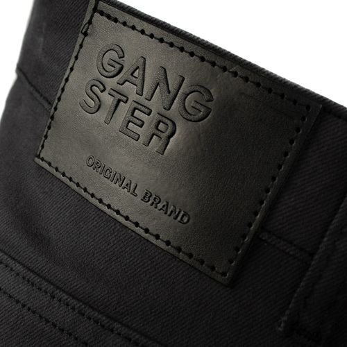 Calça Masculina Gangster Plus Size Sarja Reta Cinza Escuro