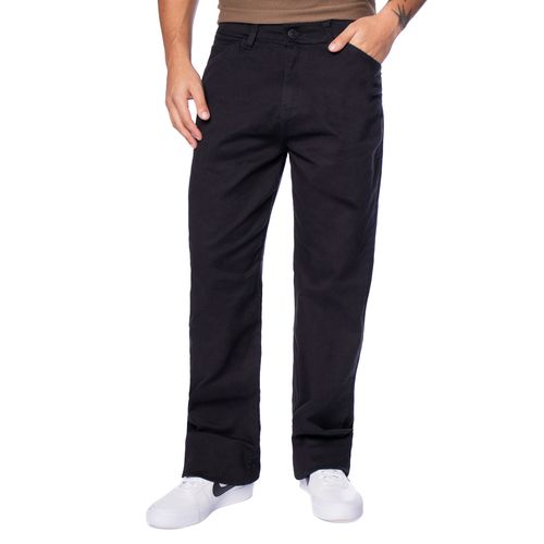 Calça Sarja Masculina Gangster Reta Relaxed Preto