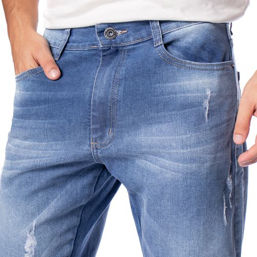 Calça Jeans Masculina Gangster Slim Azul