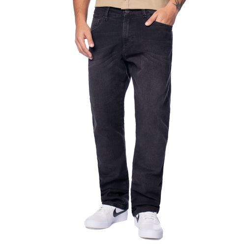 Calça Jeans Masculina Gangster Modelagem Reta Preto