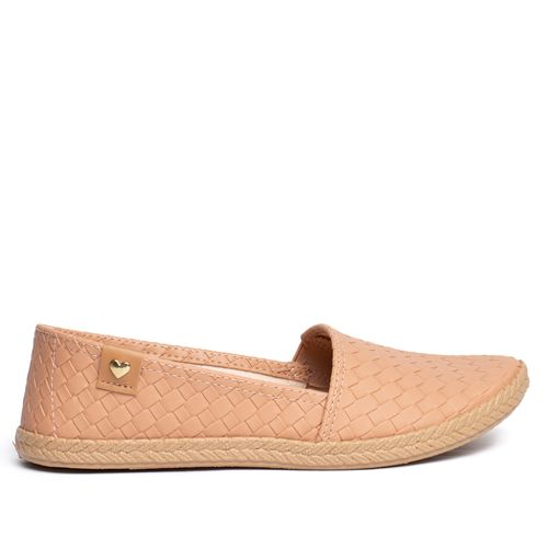 Sapatilha Feminina Moleca Napa Tresse Capri Nude