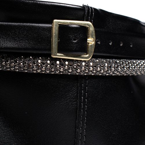 Bota Feminina Beira Rio Cano Médio Salto Bloco Preto