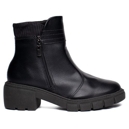 Bota Feminina Beira Rio Cano Médio Solado Tratorado Preto