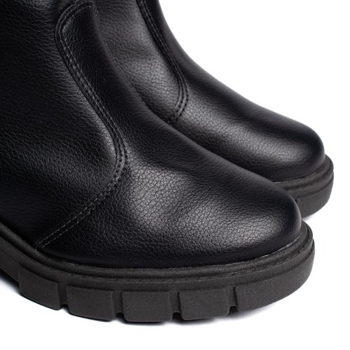 Bota Feminina Beira Rio Cano Médio Solado Tratorado Preto