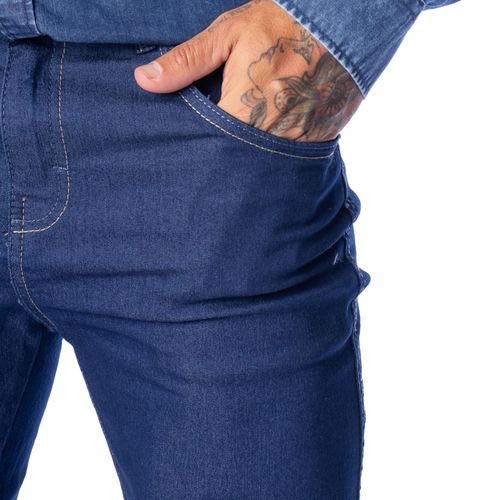 Calça Masculina Preston Ice Reta Jeans Azul