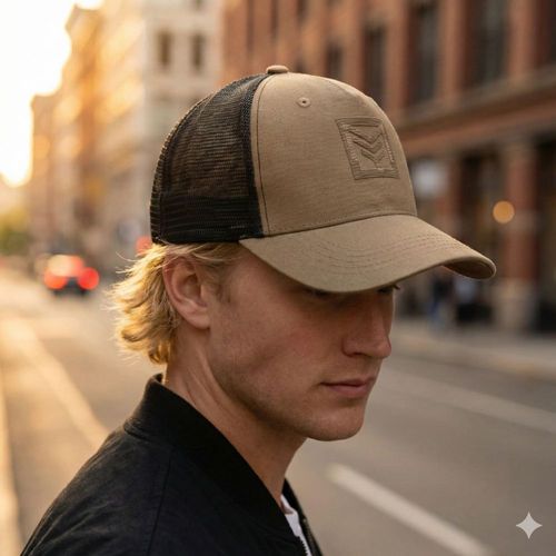 Boné Unissex Momentus Trucker Mesh Caqui