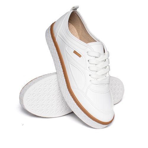 Tênis Feminino Moleca Casual Flatform Tresse Branco