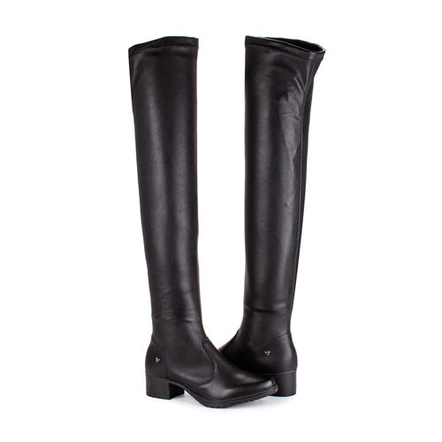 Bota Feminina Mississipi Over Salto Bloco Preto