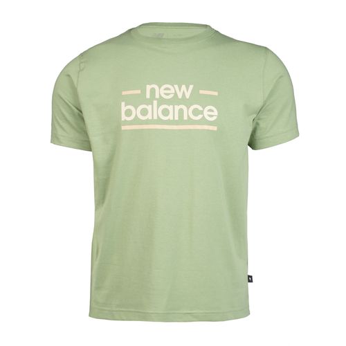 Camiseta Masculina New Balance Estampa Verde/Bege