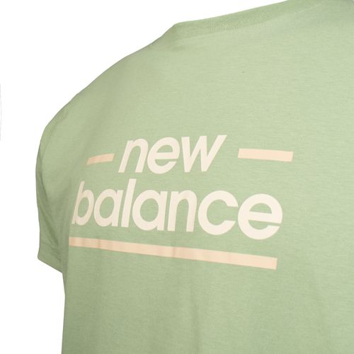 Camiseta Masculina New Balance Estampa Verde/Bege