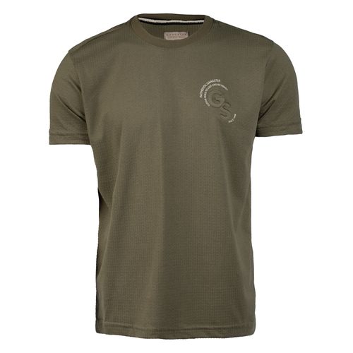 Camiseta Masculina Gangster Estampa Relevo Verde Oliva