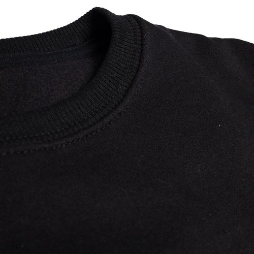 Moletom Feminino Desayner Plus Size Gola Careca Preto