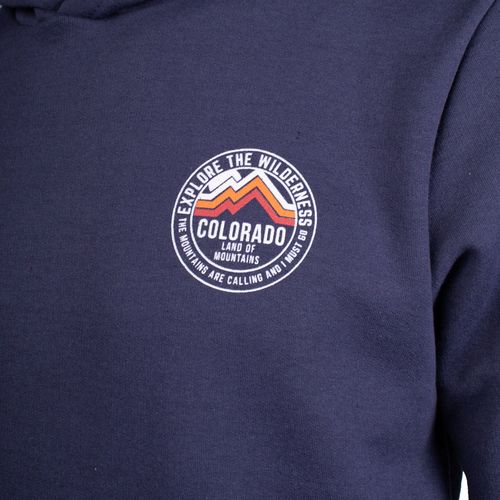 Moletom Masculino Desayner Capuz Estampa Colorado Marinho