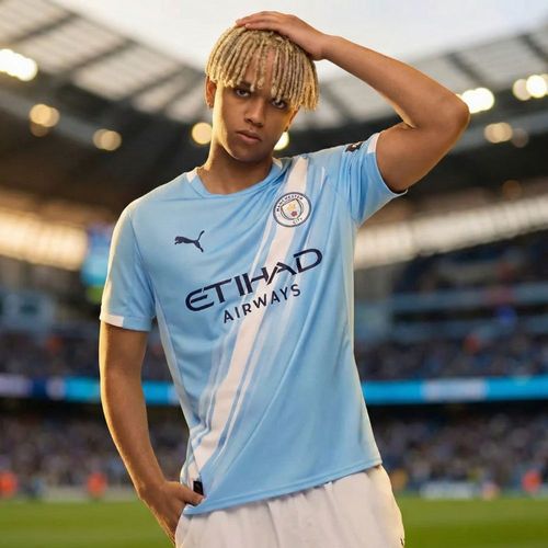 Camisa Masculina Puma Manchester City FC Home 25/26 Azul