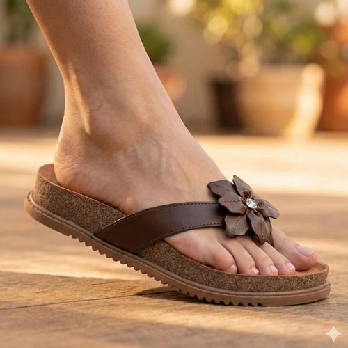 Chinelo Feminino Beira Rio Flatform Tiras Marrom