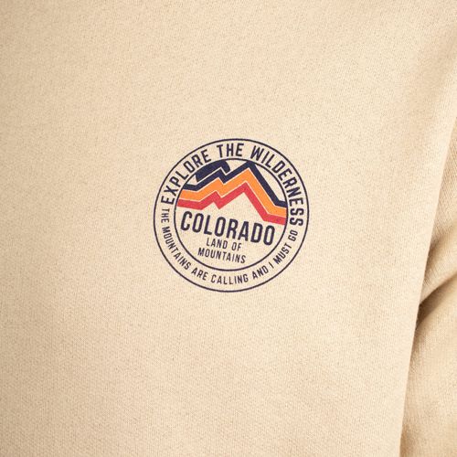 Moletom Masculino Desayner Capuz Estampa Colorado Bege