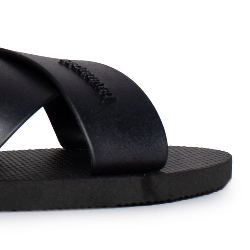 Rasteirinha Feminina Havaianas Acqua Metallic Cruzadas Preto