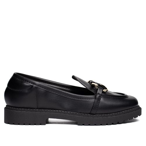 Mocassim Feminino Moleca Loafer Tratorado Napa Preto