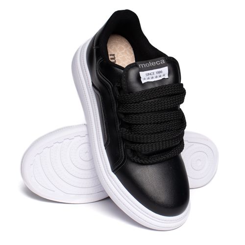 Tênis Feminino Moleca Urbano Napa Turim Preto