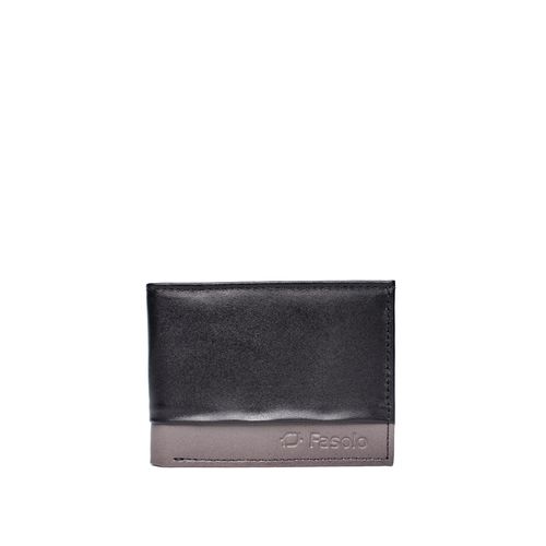 Carteira Masculina Fasolo K908033293 Couro Slim Preto/Cinza