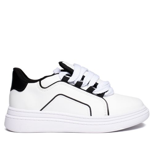 Tênis Feminino Moleca Urbano Napa Turim Branco/Preto