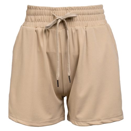 Short Feminino Facinelli Cintura Média Moletinho Areia