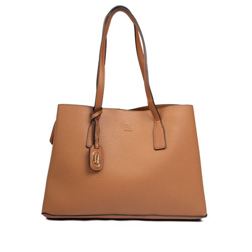 Bolsa Feminina WJ Média Tote Croco Marrom