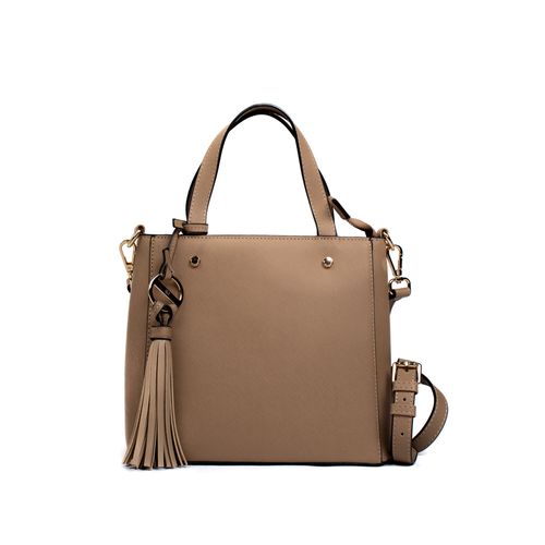 Bolsa Feminina WJ Tiracolo Pequena Estruturada Bege