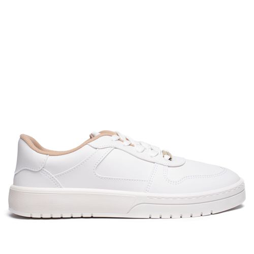Tênis Feminino Moleca Napa Sardenha Recortes Branco