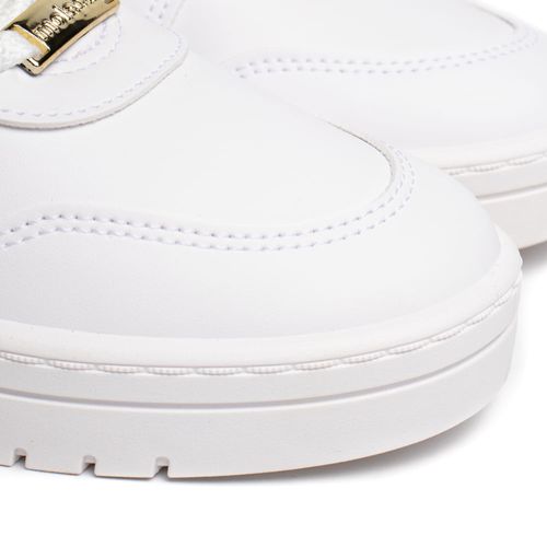 Tênis Feminino Moleca Napa Sardenha Recortes Branco