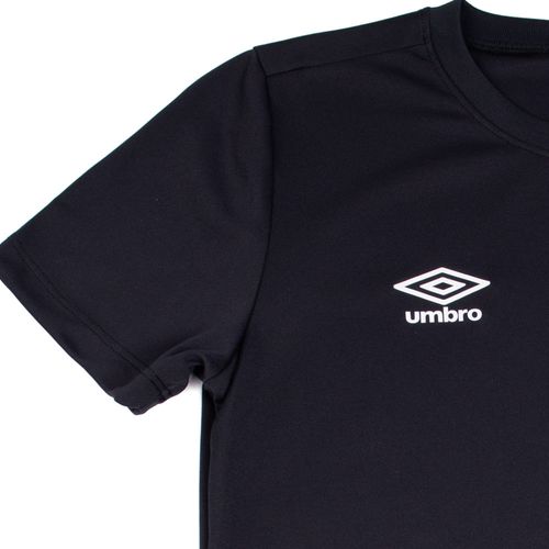 Camisa Infantil Umbro Legacy Manga Curta Respirável Preto