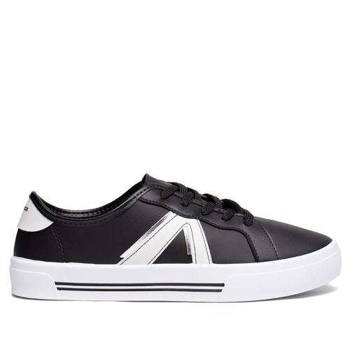 Tênis Feminino Moleca Napa Sardenha Casual Preto/Branco