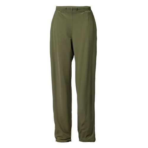 Calça Feminina Giraffe Malha Reta Bolsos Verde Militar