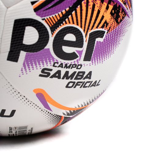 Bola Campo Topper Samba Oficial Branco/Laranja