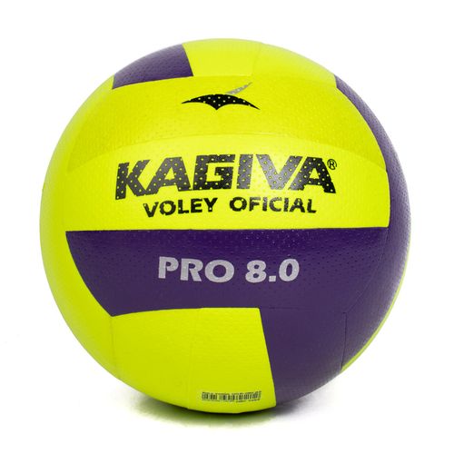 Bola Vôlei Kagiva Pro 8.0 Oficial Termofusionada Verde/Roxo
