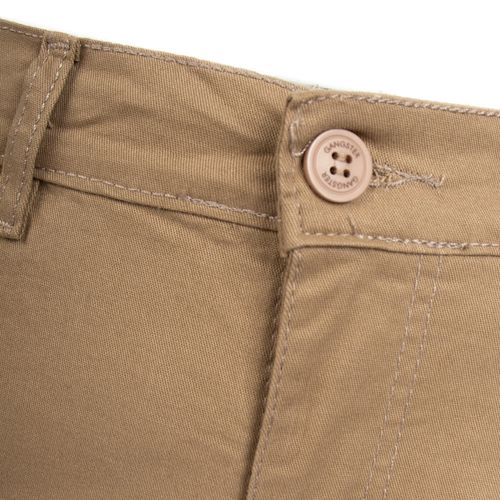 Calça Masculina Gangster Sarja Slim Caqui