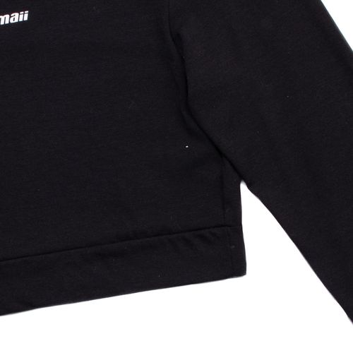 Blusa Feminina Mormaii Cropped Manga Longa Preto