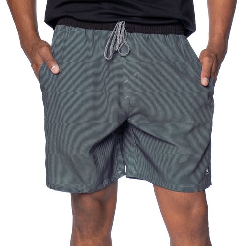 Short Masculino Nicoboco Estampa Listrada Cinza Escuro/preto