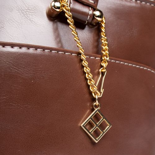 Bolsa Feminina Rafitthy Tote Grande Verniz Marrom