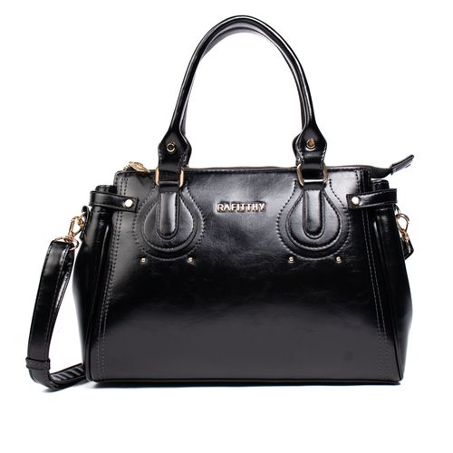Bolsa Feminina Rafitthy Tiracolo Média Verniz Preto