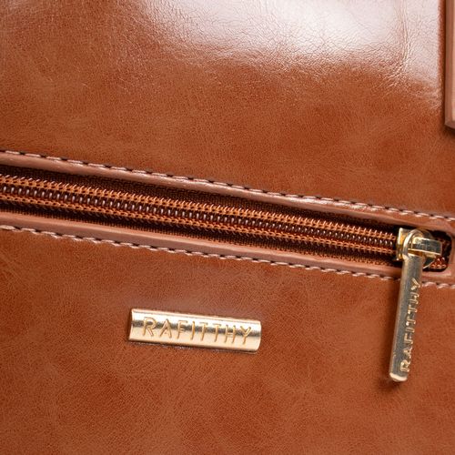 Bolsa Feminina Rafitthy Tiracolo Média Verniz Caramelo