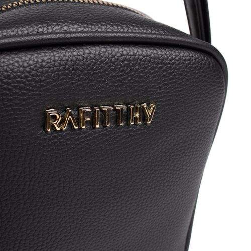 Bolsa Feminina Rafitthy Shoulder Bag Pompom Pequena Preto