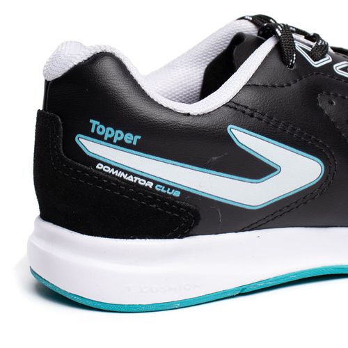 Chuteira Futsal Infantil Topper Dominator Club V Preto/Azul