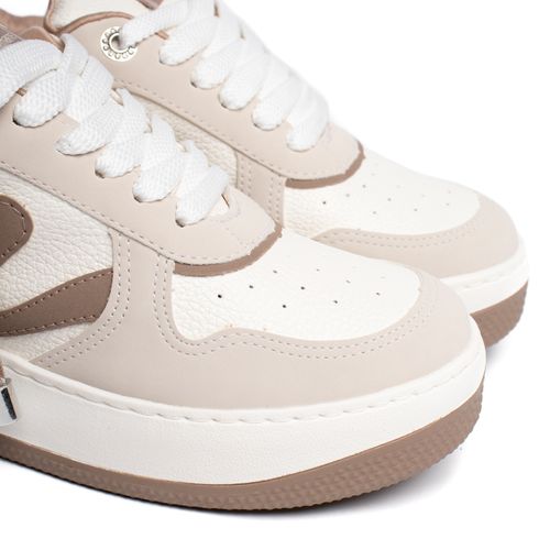 Tênis Feminino Via Marte Casual Solado Caixa Branco/Marrom